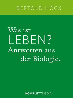 cover image of Was ist Leben?